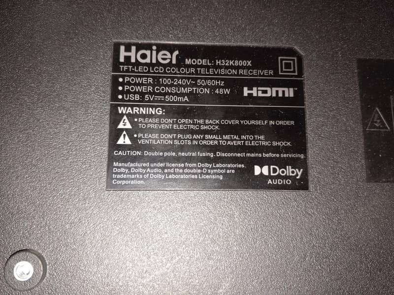 Haier H32K800X 32" Android Google TV New LED 3 days used only 4