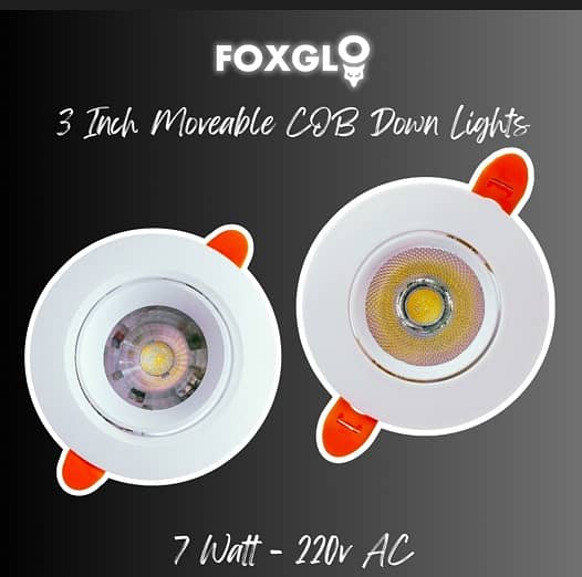 Stylish 5W LED Moveable Downlight - 220V, Adjustable 2