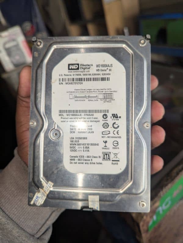 160gb hard drive 100%ok for sale 0