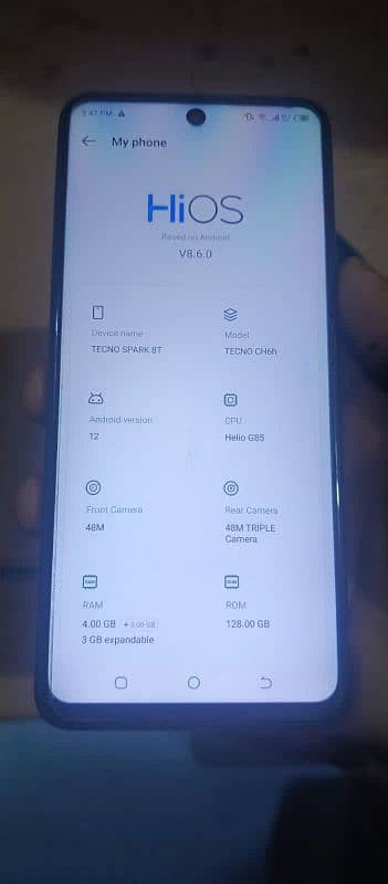 tecno camon 18t 4+3 128 3