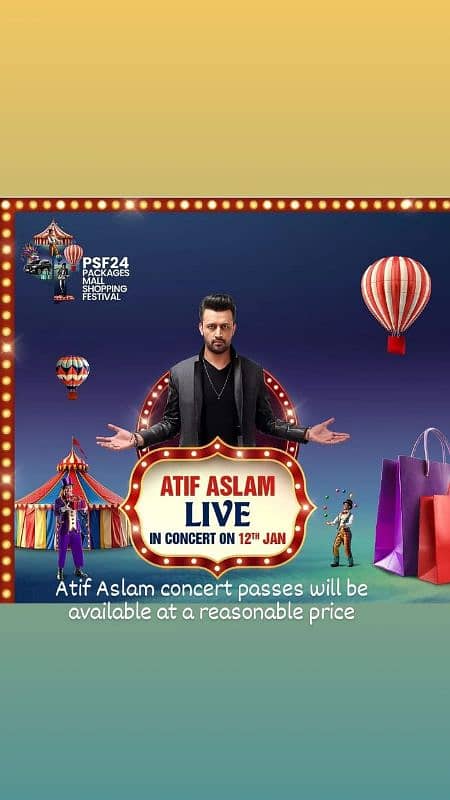 Atif Aslam Consert At Packages Mall Lahore on 12th January 1