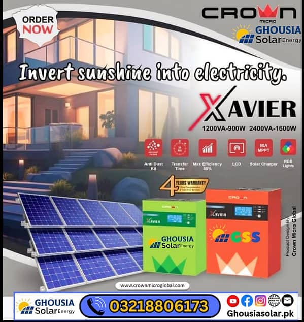 CROWN XAVIER. . 5.6kw 5600 W SOLAR INVERTER Pure Sine Wave 8