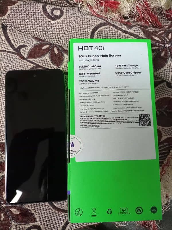 INFINIX HOT 40 i 8+8GB RAM 128GB MEMORY. whtsapp nmbr  03105055013 7