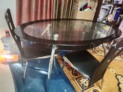 **Imported Dining Table with 4 Chairs | 2 Need Repair | Perfect Table