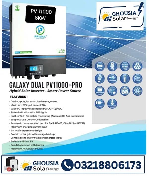 Primax Venus  galaxy 3kw 4.2kw 6.2kW Hybrid Solar Inverter 4