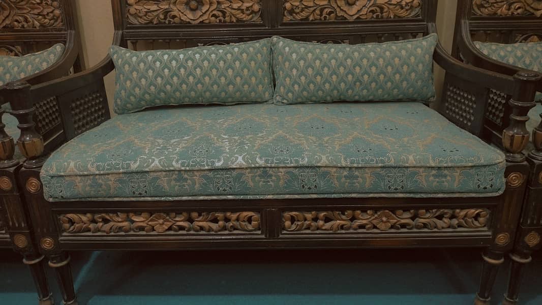 Antique 2 seater sofa set 2