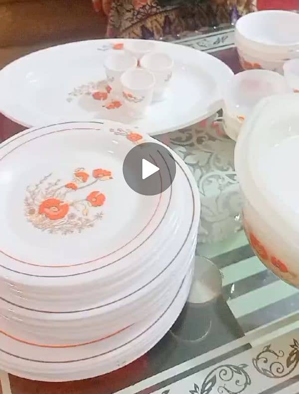 62 pieces Marble Dinner set 0