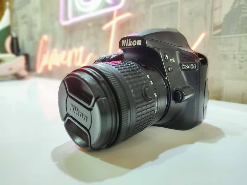 Nikon D3400 with 18-55mm lens 0