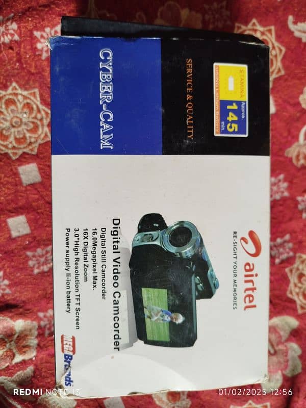 Airtel digital video camcorder | 3.0" high resolution TFT screen| 1