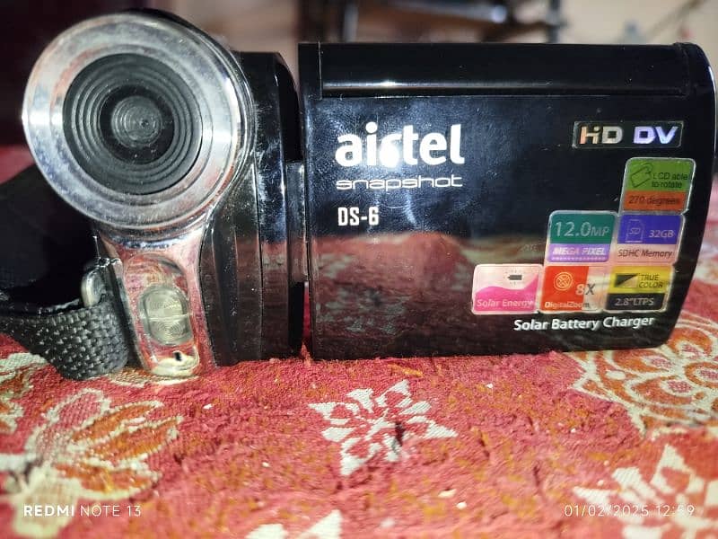 Airtel digital video camcorder | 3.0" high resolution TFT screen| 7