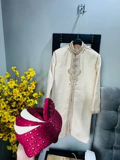 Handmade Embroidered Sherwani New