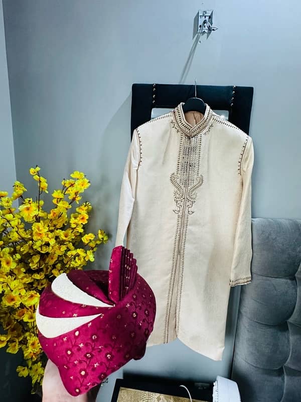 Handmade Embroidered Sherwani New 0