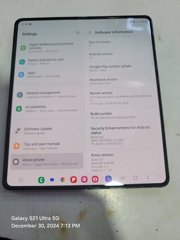 galaxy z fold 4 fresh display All ok phone 0