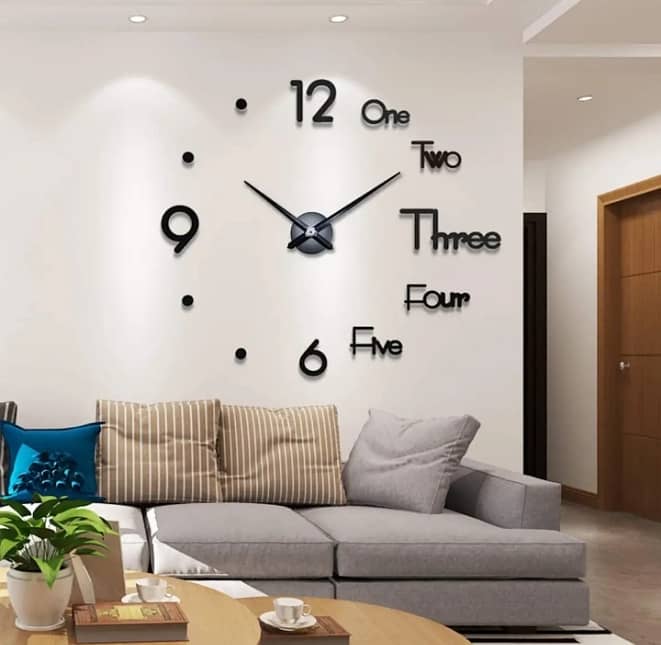 3D Wooden Wall Clock Available 1