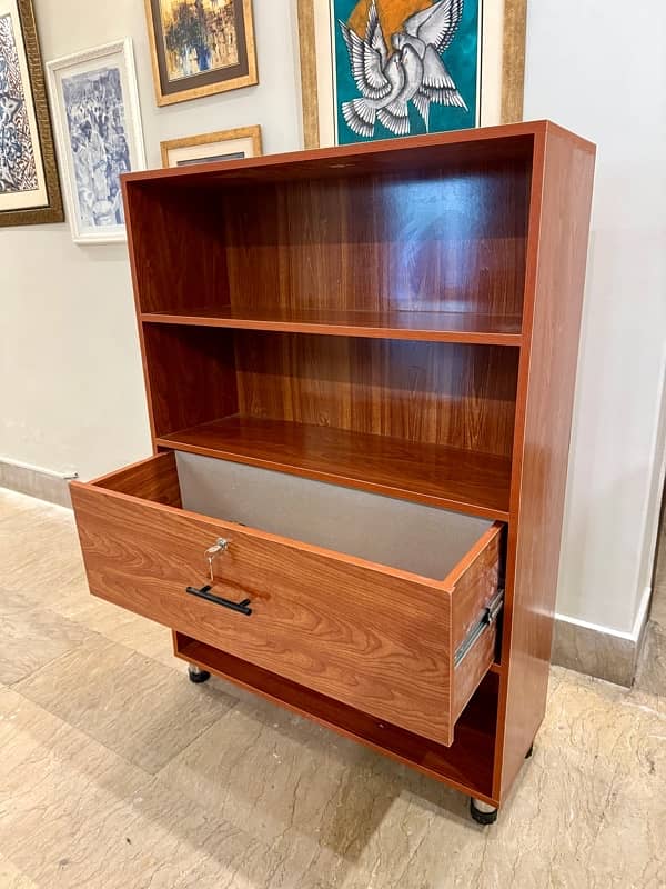 Wooden Shelf with Drawer 1