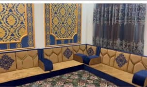 Arabic majlis// simple majles/ sofa poshish/ furniture/ wall designer