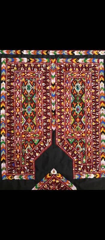 Balochi Dress Tharo nalki, sitara, mothi made by hand and sew machine. 1