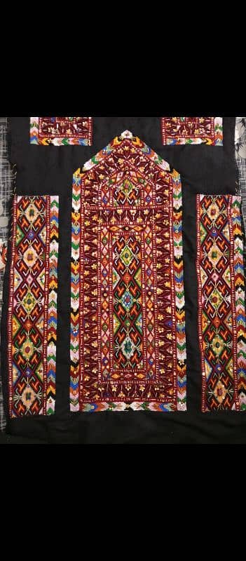 Balochi Dress Tharo nalki, sitara, mothi made by hand and sew machine. 2