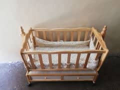 "Beautiful Wooden Baby Swing for Sale – Perfect for Your Little One!"