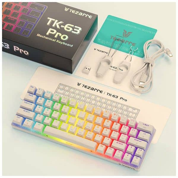 Tezarre TK63 Pro Wireless Mechanical Gaming Keyboard 0