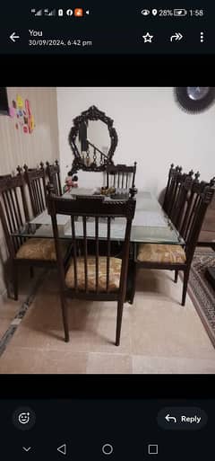 dinning table with 8 chairs