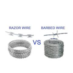 Galvanized Security Razor wire Barbed wire Concertina Blade wire Fence