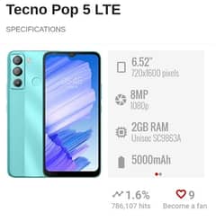 Tecno pop 5 lite