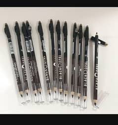 12 pcs Nourishing 2 in 1 Eyebrow Pencil - Smooth Black & Brown Finish1