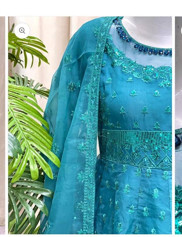 beautiful embroided stylish maxi with trouser and dupata 5