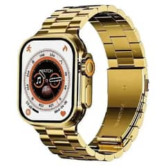 Smart Watch with Heart Rate Monitoring - 1 Pc In Gold & Orange