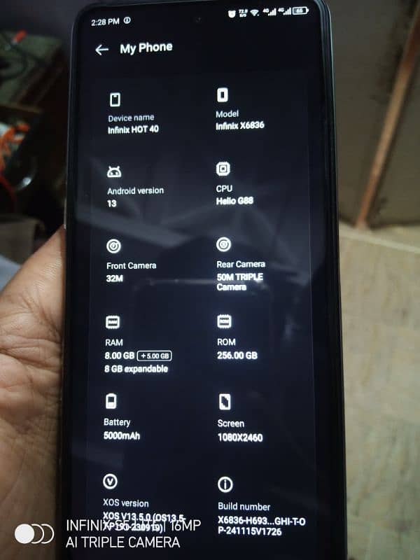 Infinix Hot 40 16+256gb with 3mnth warranty 10