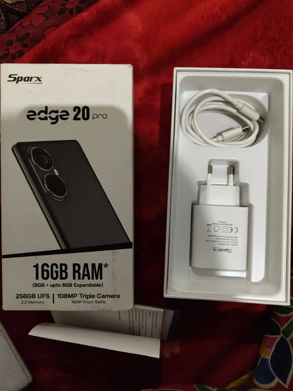 sparx edge 20 pro box open condition 16/256gb 5