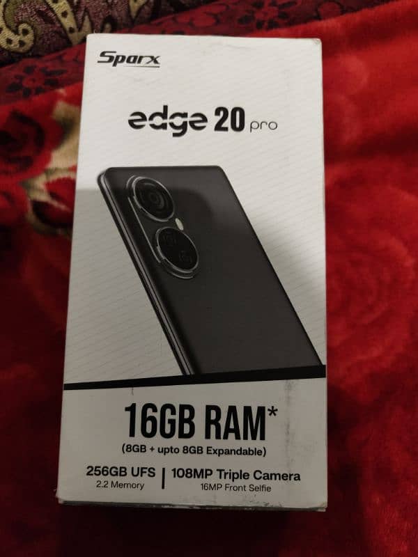 sparx edge 20 pro box open condition 16/256gb 8