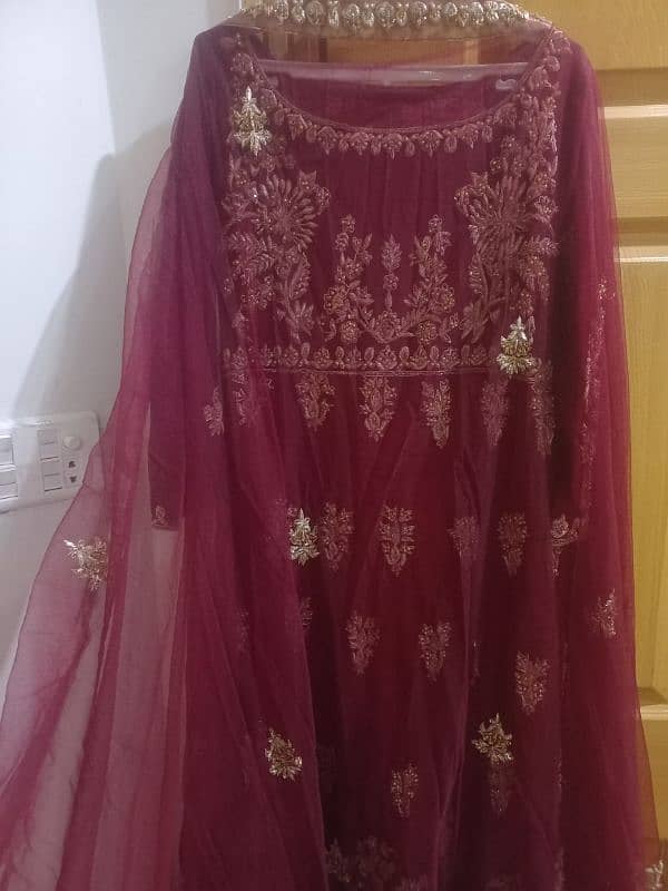 barat bridal lehnga| mehroon | Dark red 4