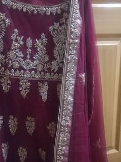 barat bridal lehnga| mehroon | Dark red