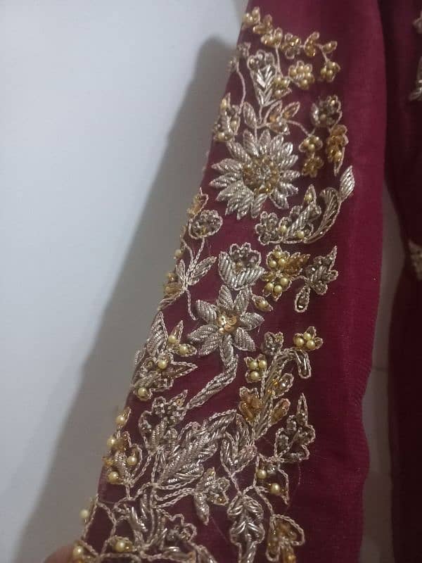 barat bridal lehnga| mehroon | Dark red 10