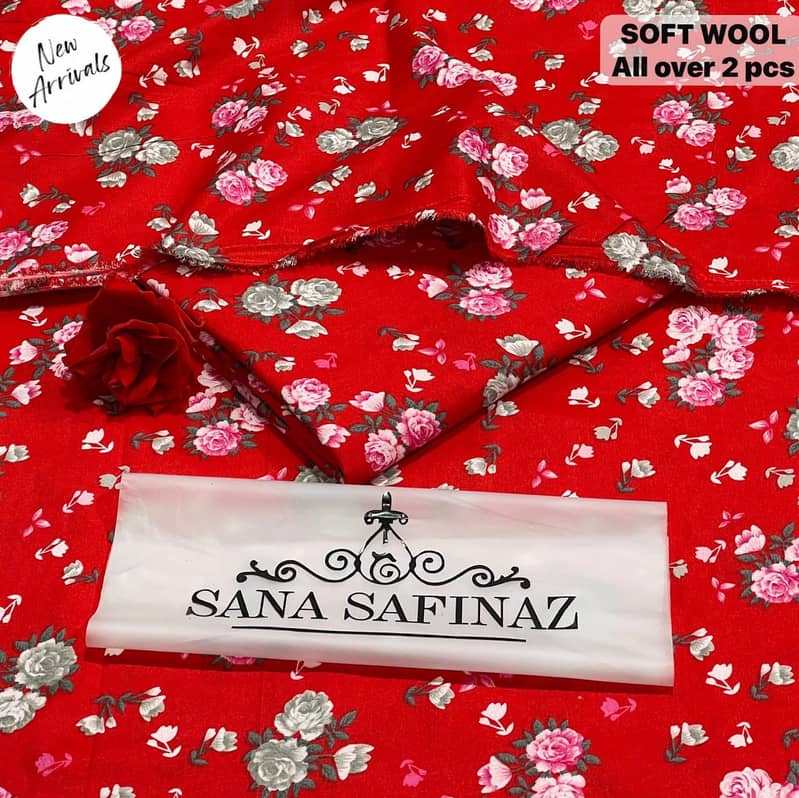 SANA SAFINAZ | Soft Wool | 2pc Polyester Wool | Floral Print Category 5