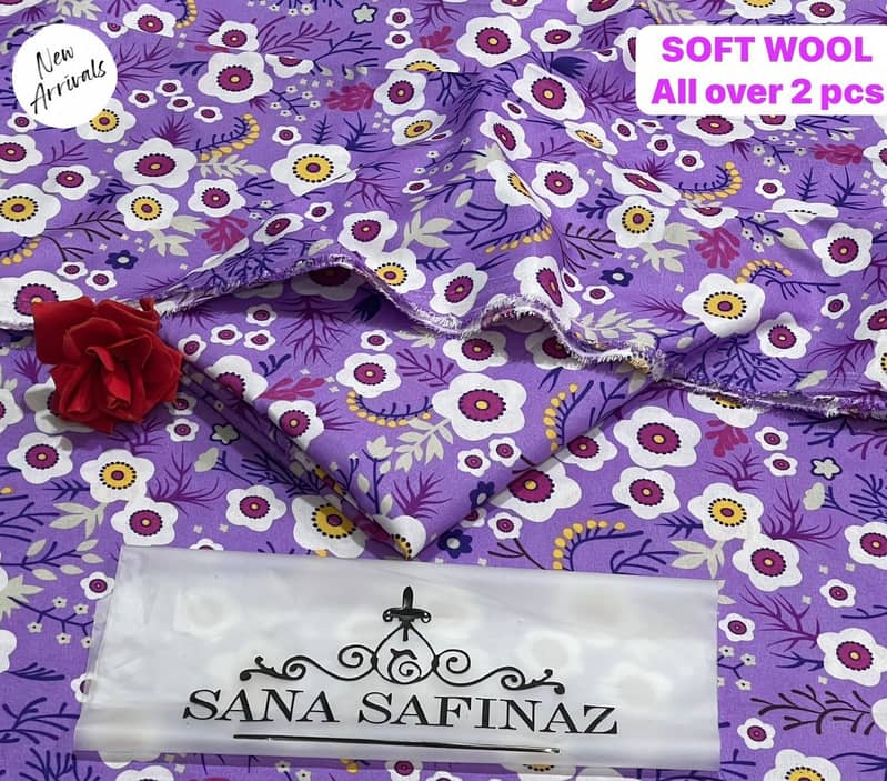 SANA SAFINAZ | Soft Wool | 2pc Polyester Wool | Floral Print Category 11