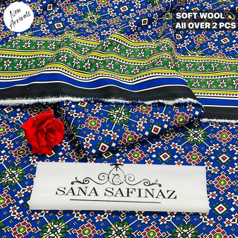 SANA SAFINAZ | Soft Wool | 2pc Polyester Wool | Floral Print Category 17