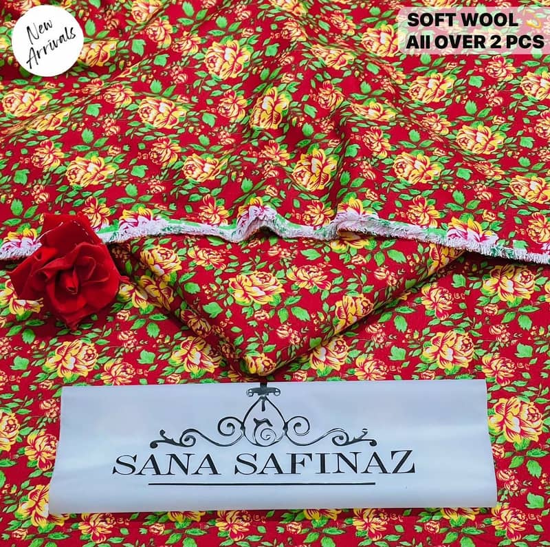 SANA SAFINAZ | Soft Wool | 2pc Polyester Wool | Floral Print Category 19