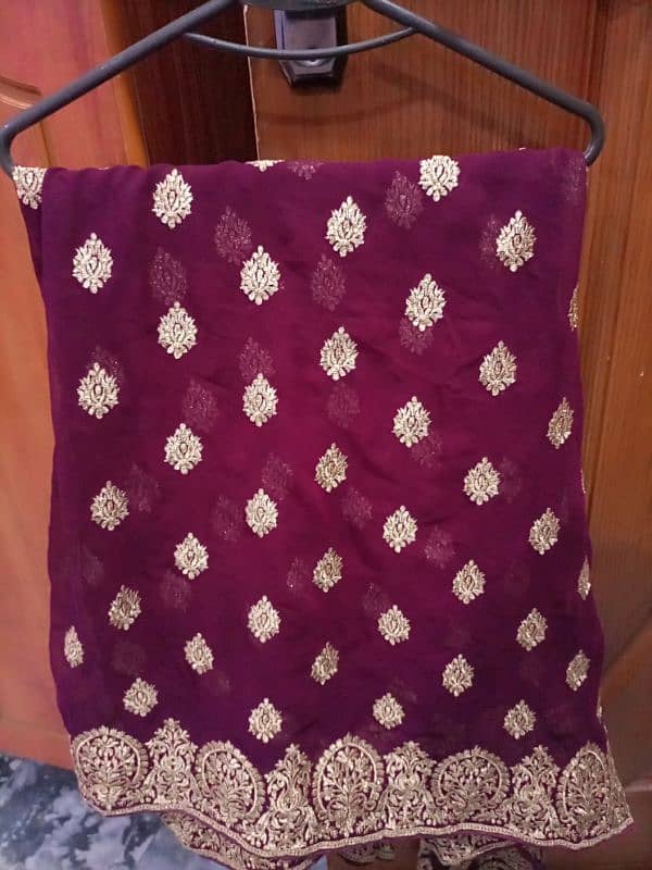 purple magenta color saree 1