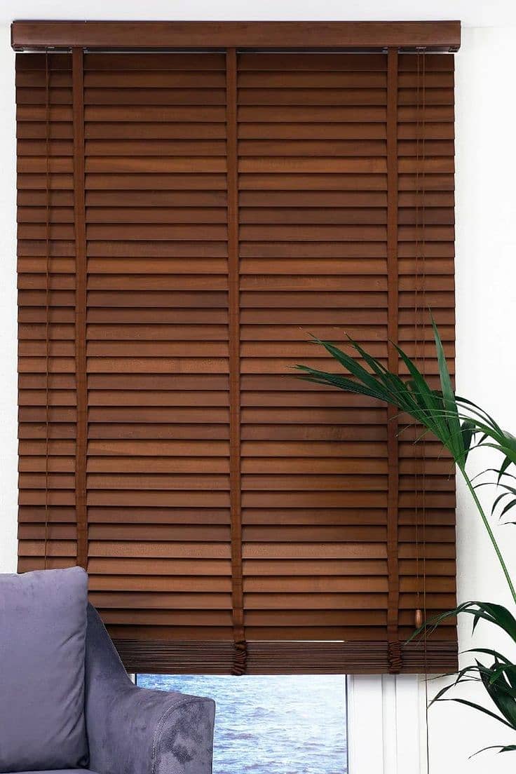 Window blinds curtains wooden roller blind 9