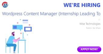 WordPress Content Manager (Internship Leading to Job Opportunity)