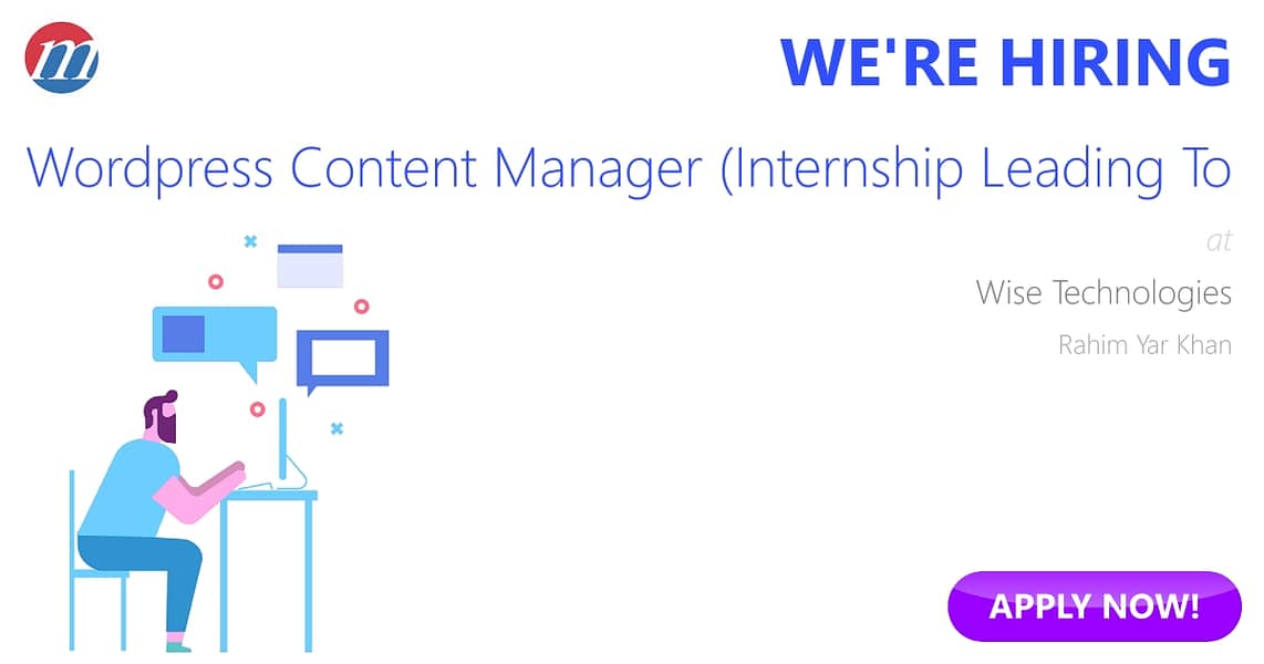 WordPress Content Manager (Internship Leading to Job Opportunity) 0