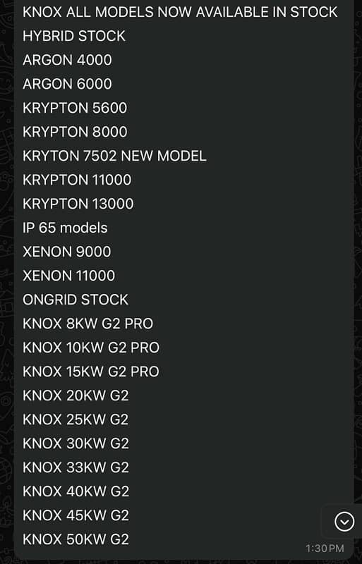 Knox All models available 3 kw to 50 kw at wholesale rates03021757139 5