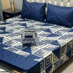 3 PCs mix cotton printed double bed sheet