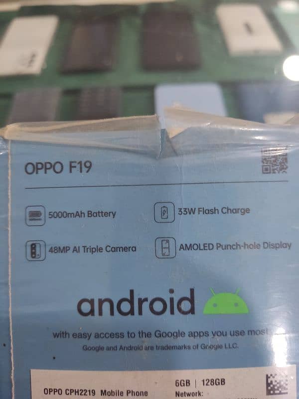 oppo F19 (6+6/128) with full box 33 watt fast charging 3