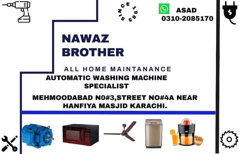 Washing Machine Available All brands. 2