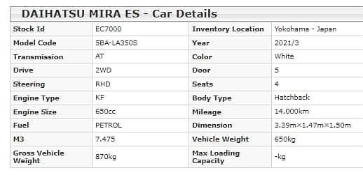 Daihatsu Mira LSA3 21 Grade 4.5BB 13K KM 4