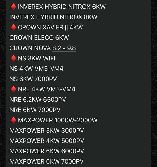 knox,Maxpower,inverex,Ns,Nre all inverters Available at wholesale rate 8